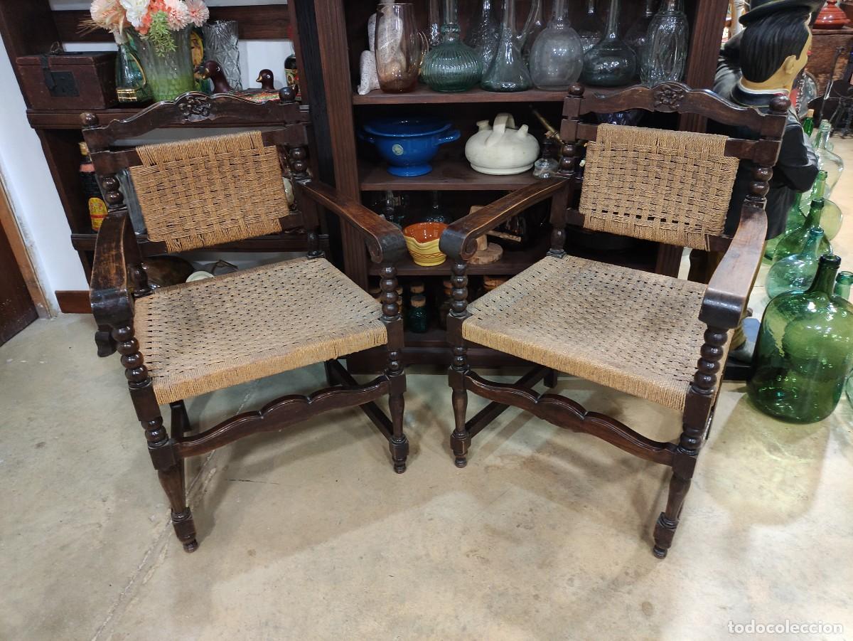 Antig&uuml;edades: Sillones madera y cuerda