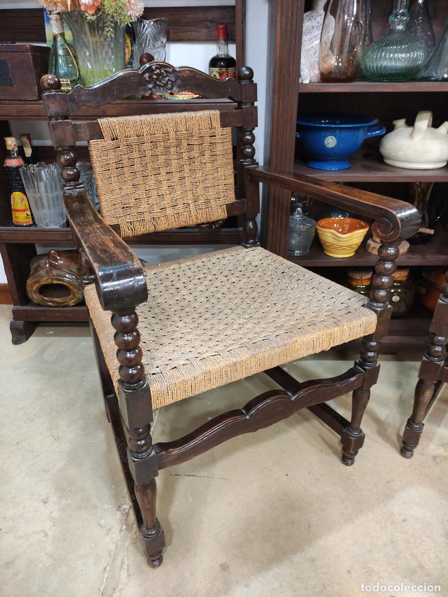 Antig&uuml;edades: Sillones madera y cuerda trenzada - Foto 2