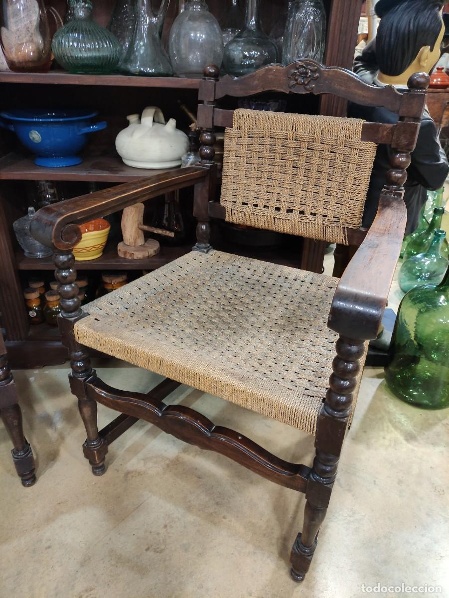 Antig&uuml;edades: Sillones madera y cuerda trenzada - Foto 3