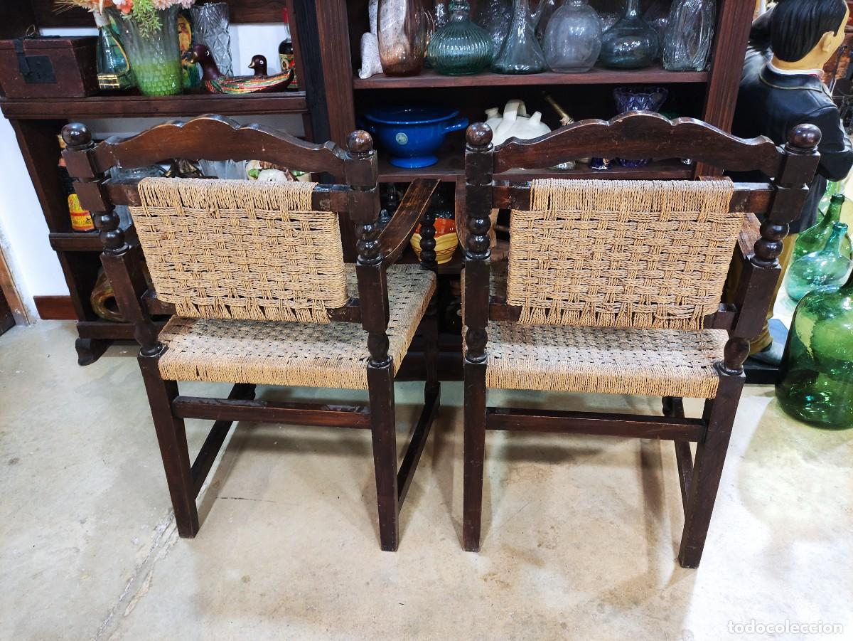 Antig&uuml;edades: Sillones madera y cuerda trenzada - Foto 5