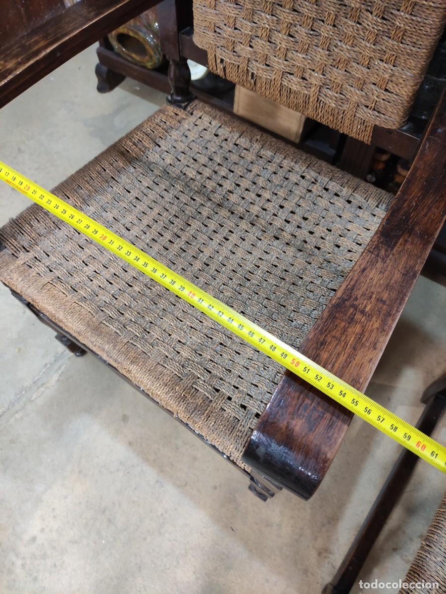 Antig&uuml;edades: Sillones madera y cuerda trenzada - Foto 9
