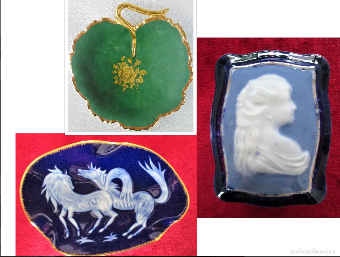 Antiquit&auml;ten: LOTE DE 3 BONITAS PIEZAS DE PORCELANA DE LIMOGES