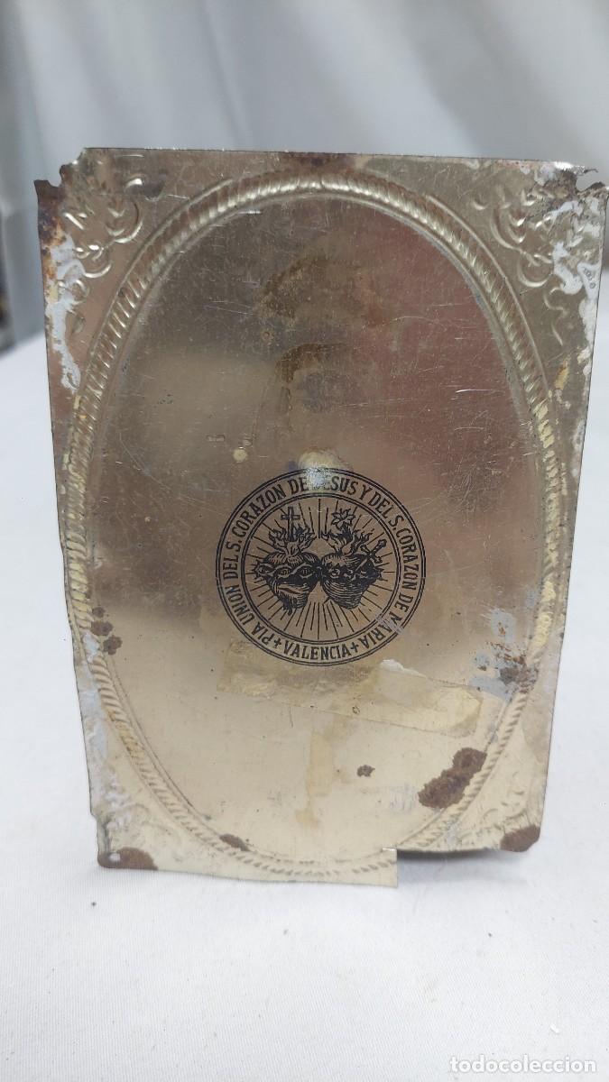 Antig&uuml;edades: Placa puerta esmaltada Sagrado Corazon - Foto 2