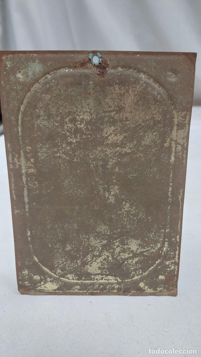 Antig&uuml;edades: Placa puerta esmaltada Sagrado Corazon Maria - Foto 2
