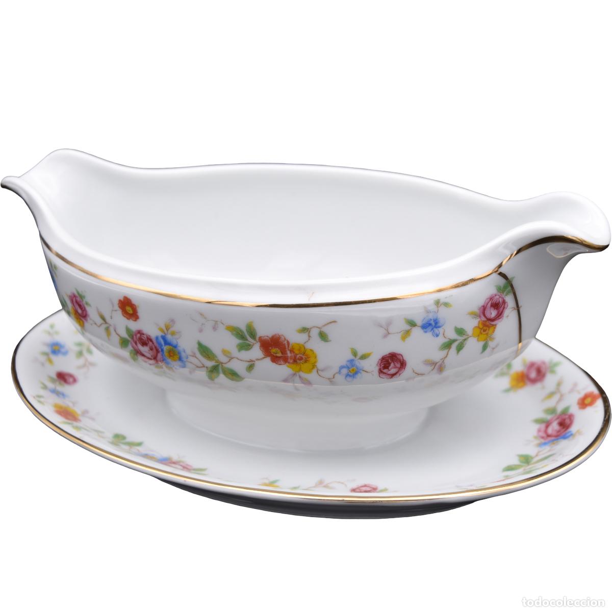 Antiquit&auml;ten: Salsera de porcelana Santa Clara