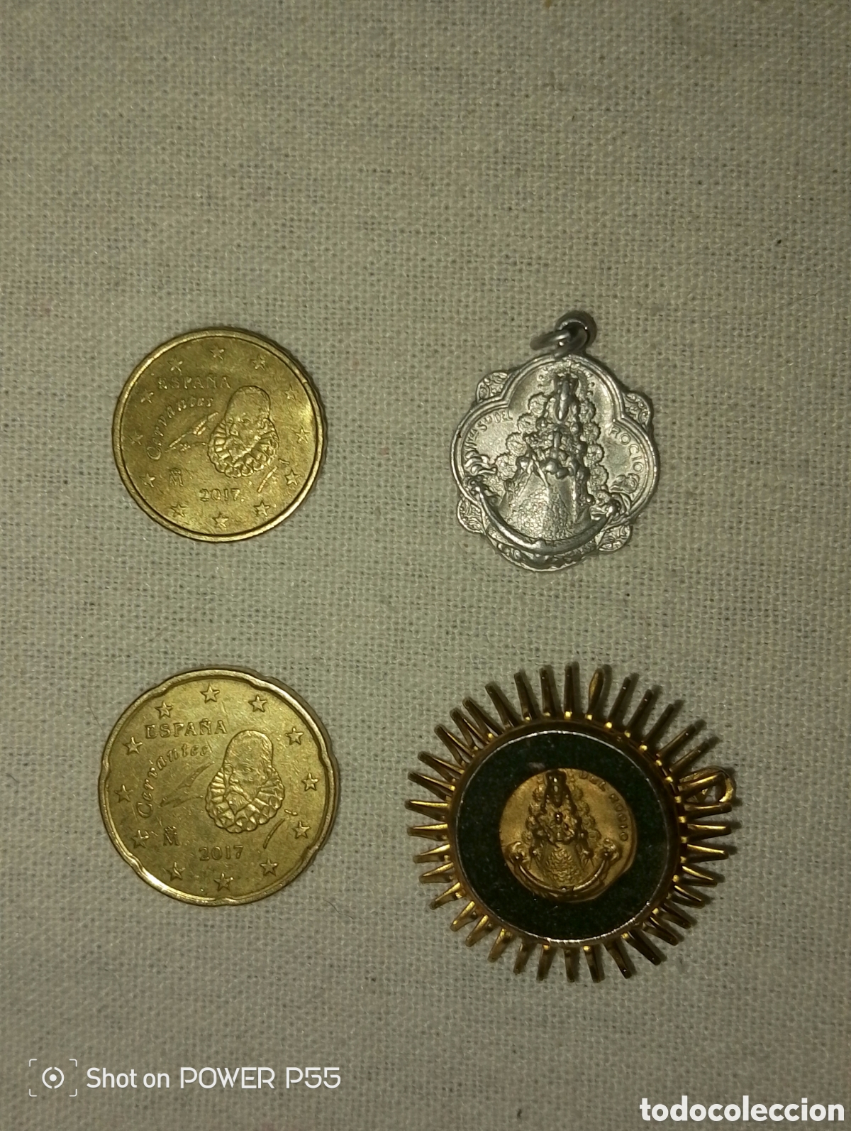 Antig&uuml;edades: Medalla de la virgen del roc&iacute;o - Foto 2