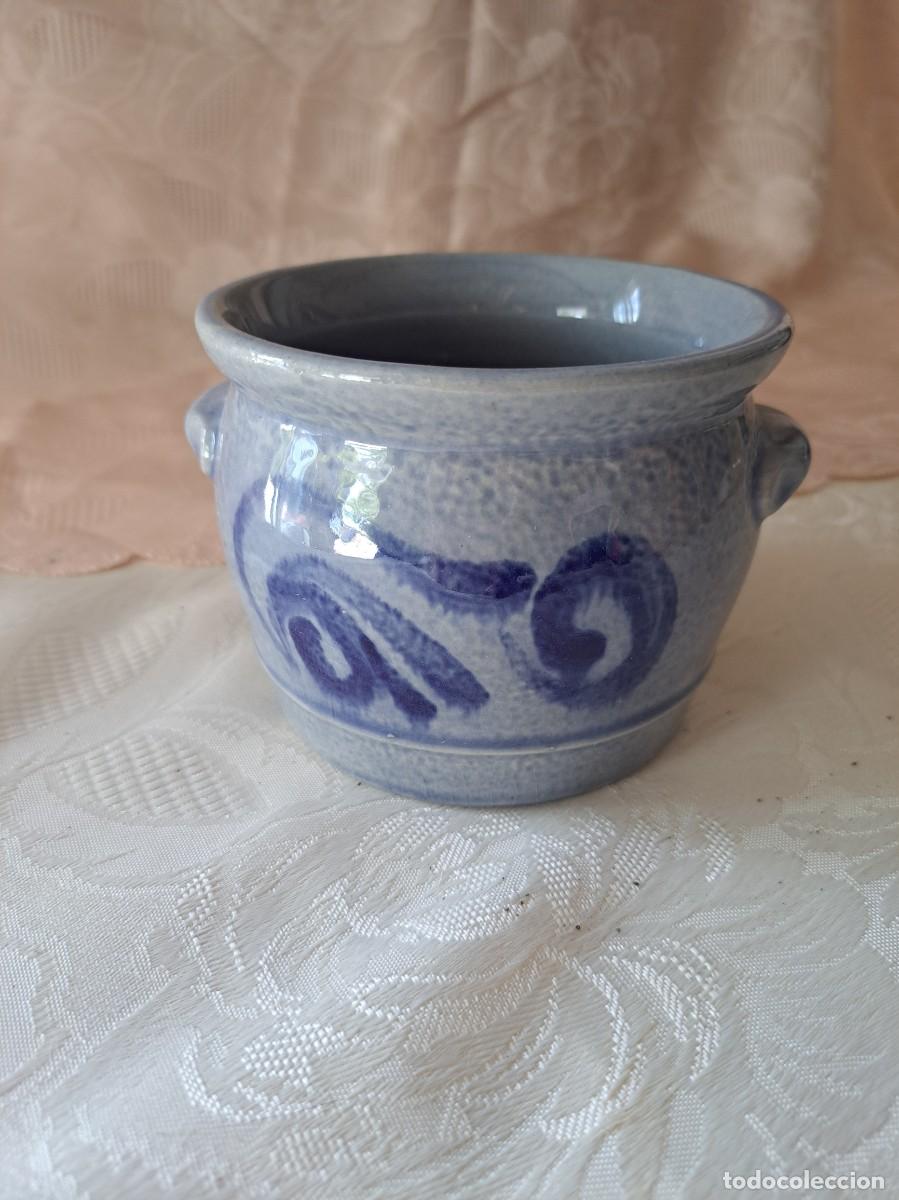 Antig&uuml;edades: Bonito tarro de gres para cocina.