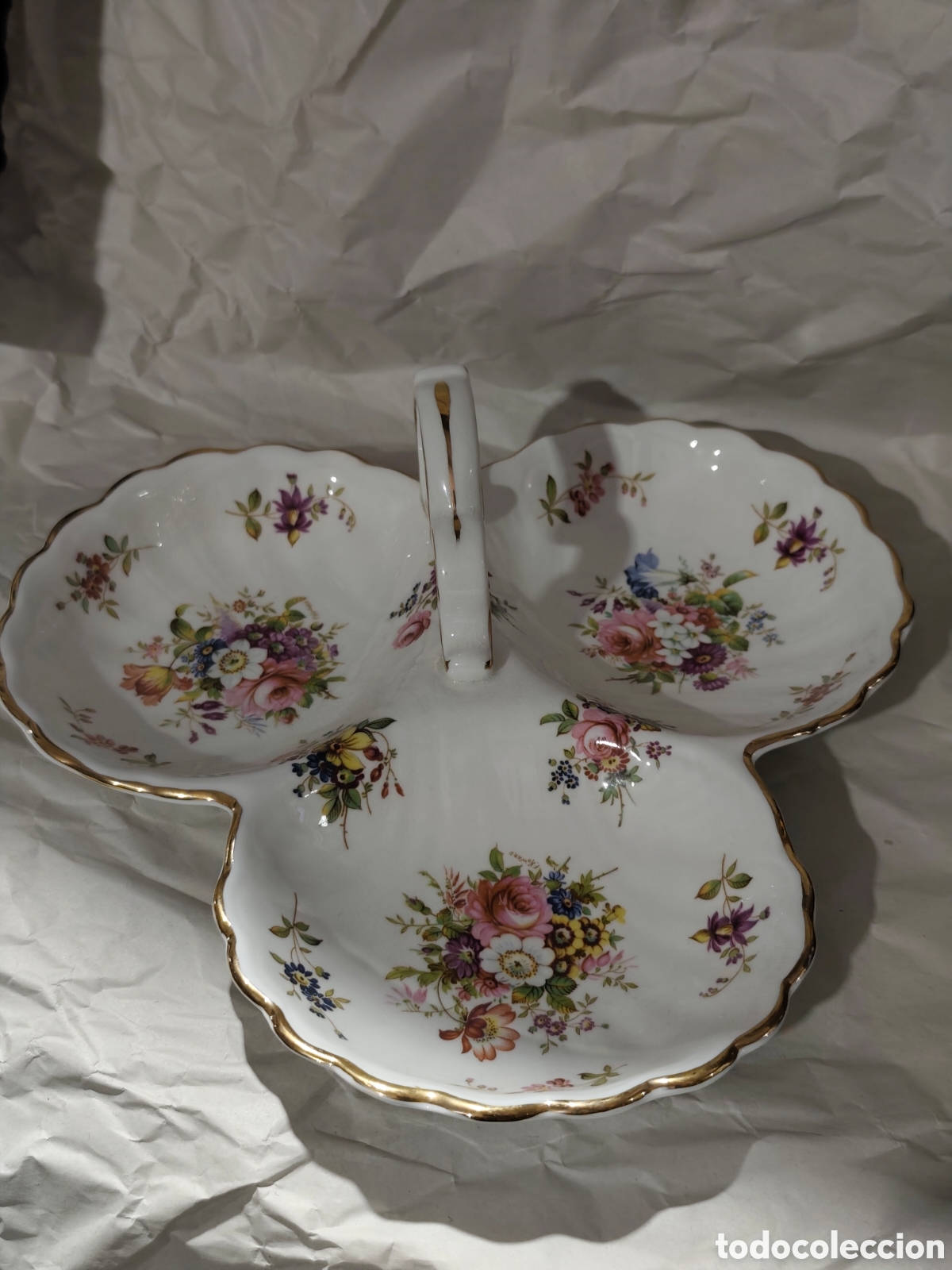 Antig&uuml;edades: Bandeja de porcelana antigua, posiblemente Hammersley