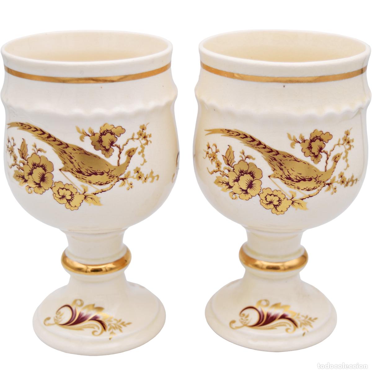 Antig&uuml;edades: Copas de porcelana inglesa - Palissy - Royal Worcester