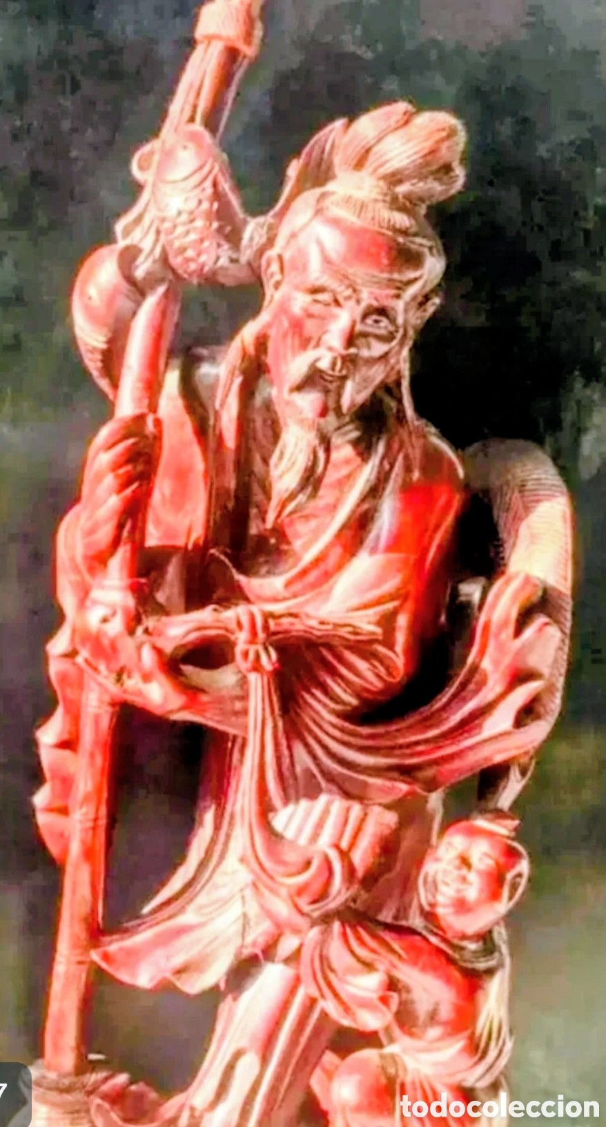 Antig&uuml;edades: ESCULTURA CAOBA LIU HAI