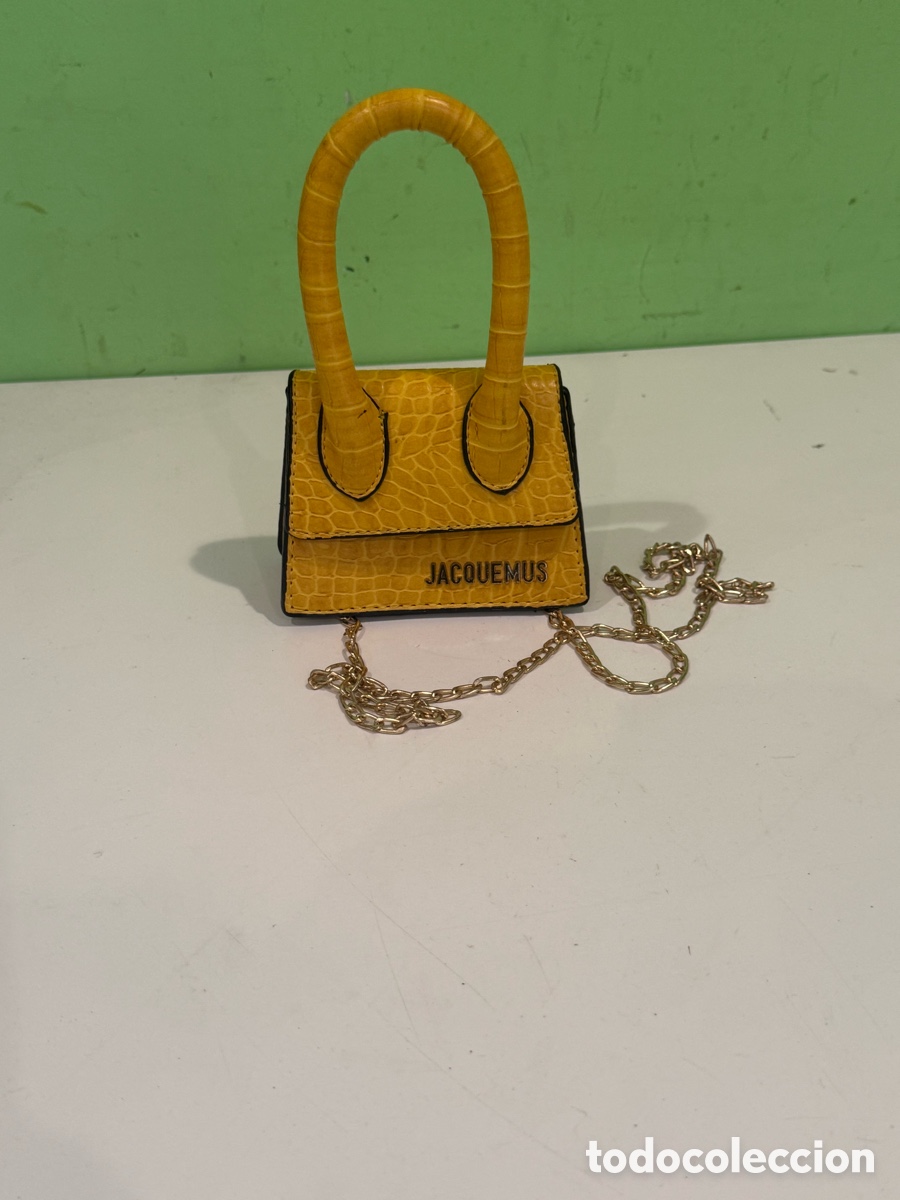 Antiquit&eacute;s: Bolso mini amarillo con cadena para mujer o ni&ntilde;a (20 x 12 cm)