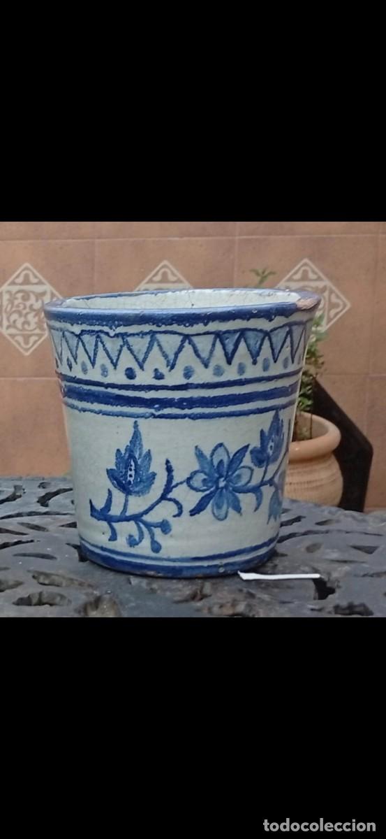 Antiques: Preciosa maceta en ceramica de And&uacute;jar.