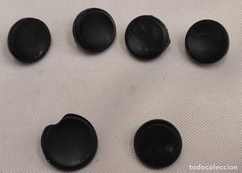 Antiques: LOTE DE 6 BOTONES ANTIGUOS DE AZABACHE, SIGLO XIX