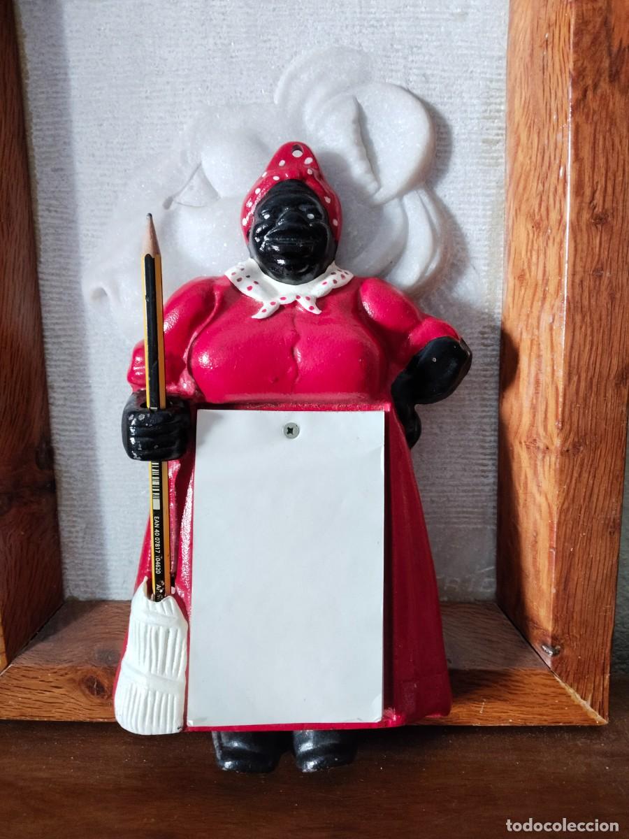 Antiques: Soporte Vintage para notas. Negra criada en Hierro fundido.