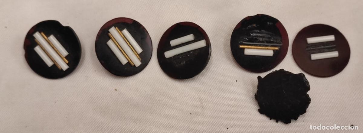 Antiguidades: LOTE DE BOTONES ANTIGUOS DE AZABACHE Y METAL, SIGLO XIX, VER FOTOS