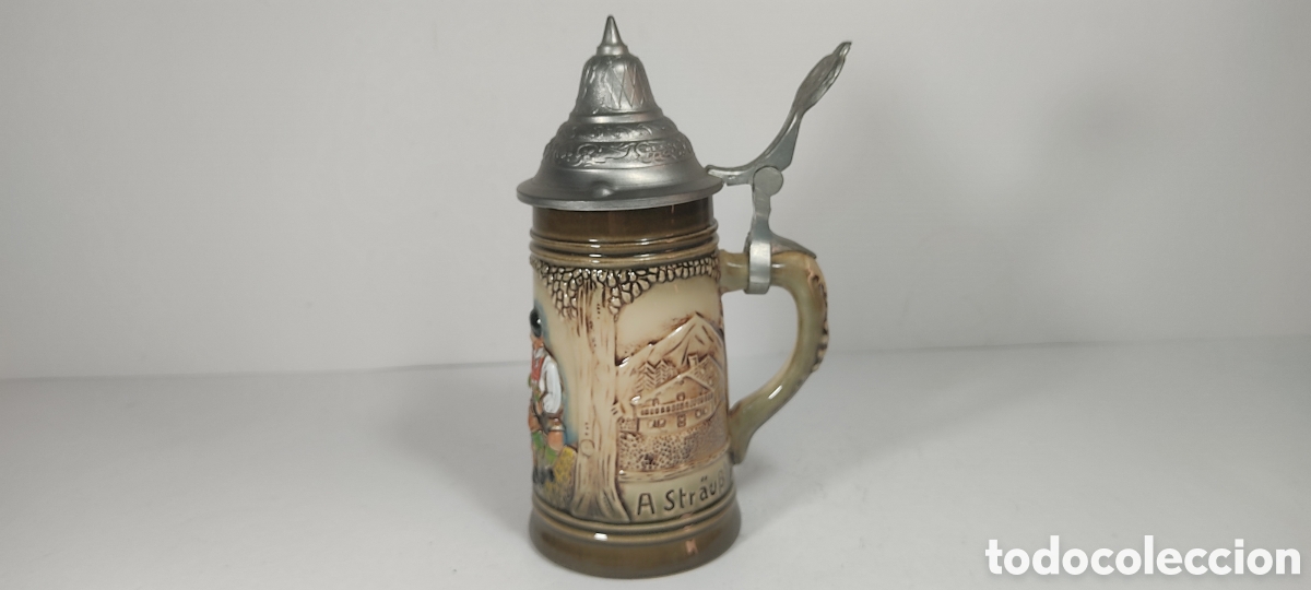 Antiguidades: JARRA DE CERVEZA O TANKARD MARCA KING, HECHA EN AUSTRIA. DE COLECCI&Oacute;N