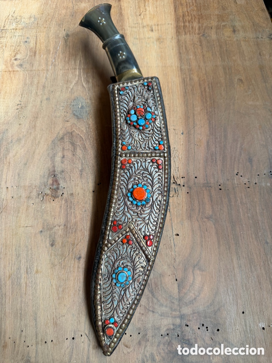Antig&uuml;edades: India cuchillo navaja antigua