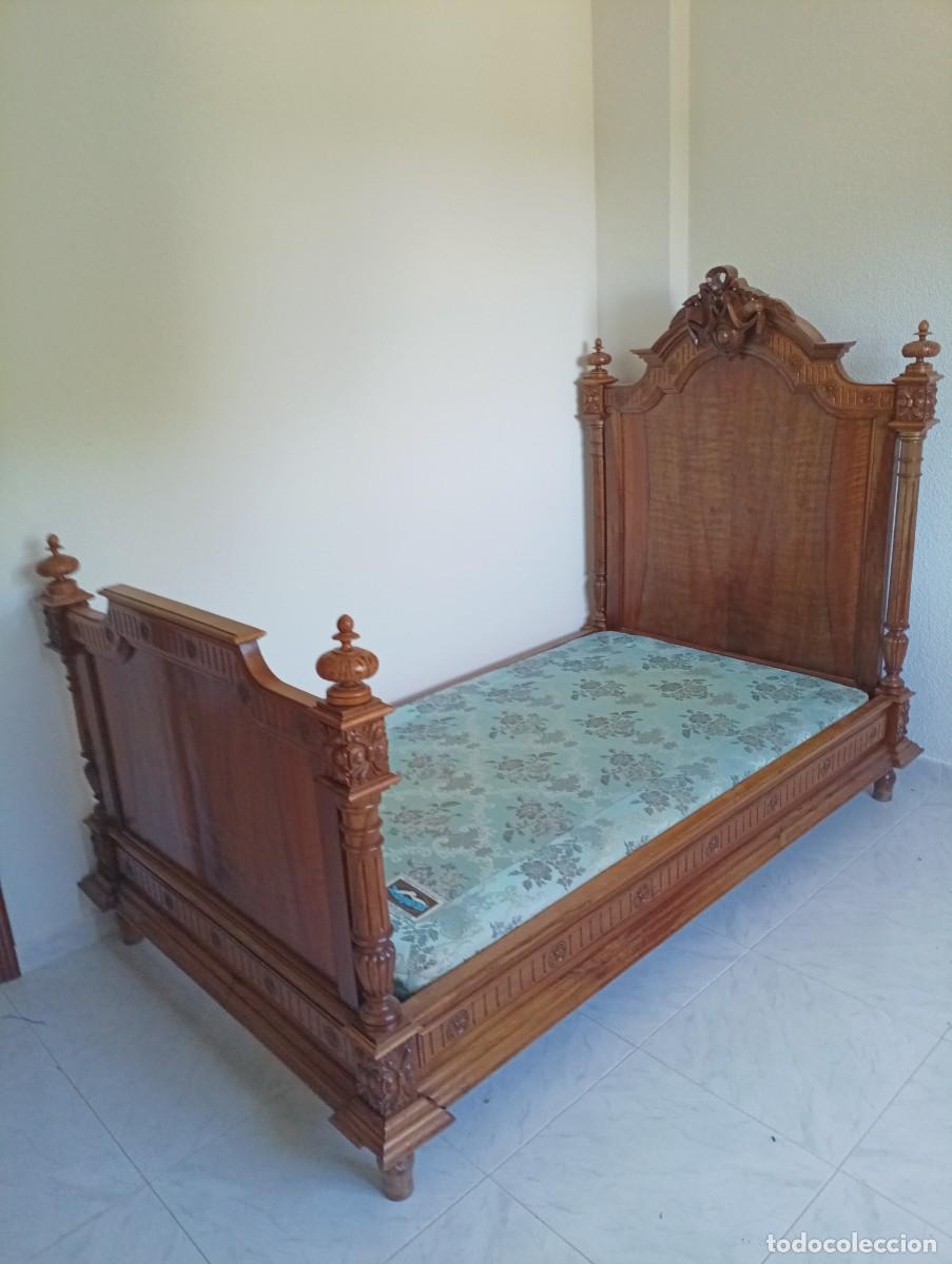 Antig&uuml;edades: Cama madera antigua estilo Enrique II