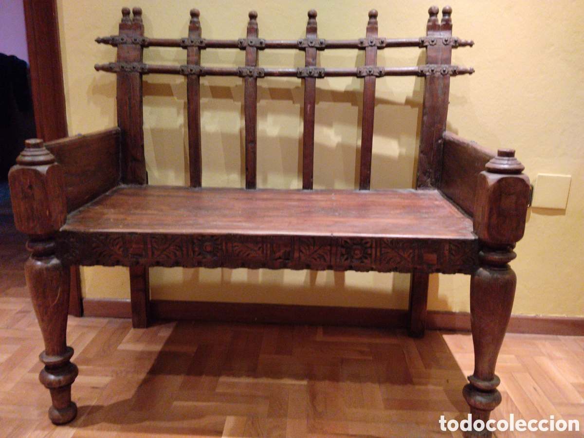 Antiquit&auml;ten: Banco antiguo de madera siglo XIX