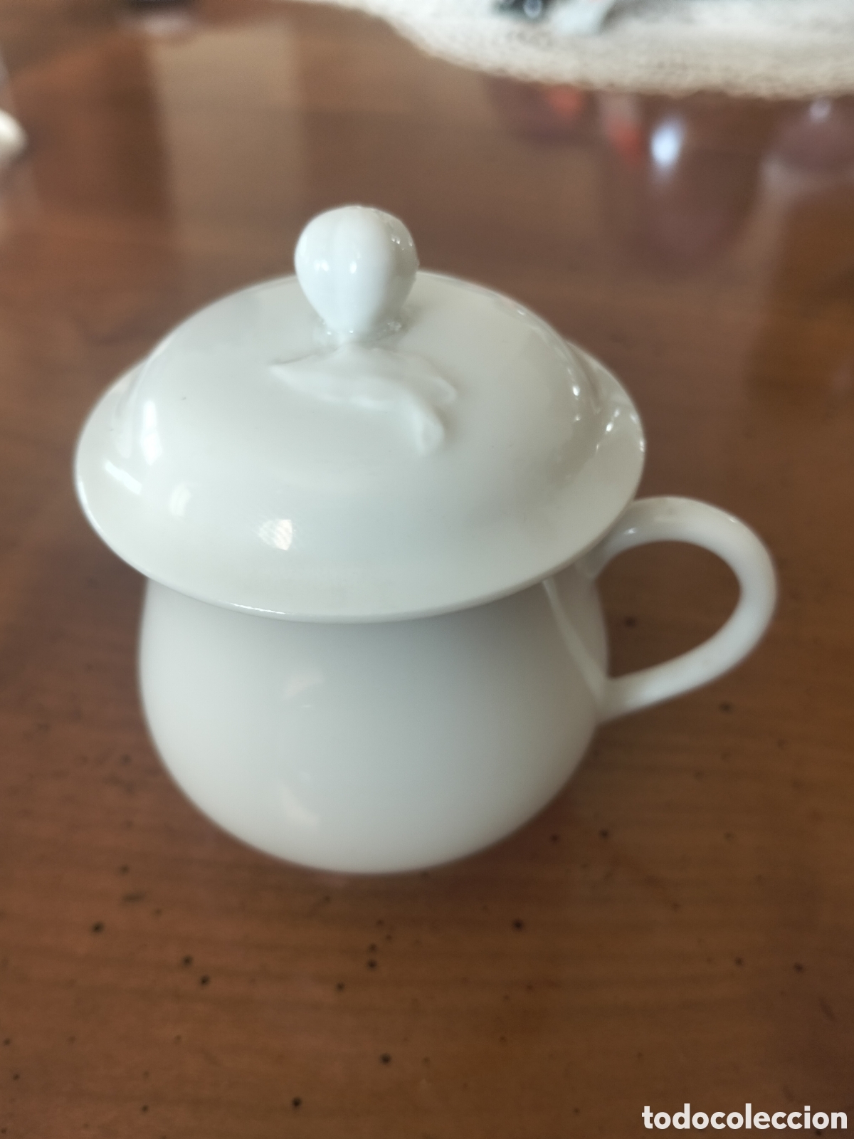 Antiquit&eacute;s: Antiguo Azucarero Limoges Jean Pouyat JPL (1891-1932) Porcelana Blanca Francesa
