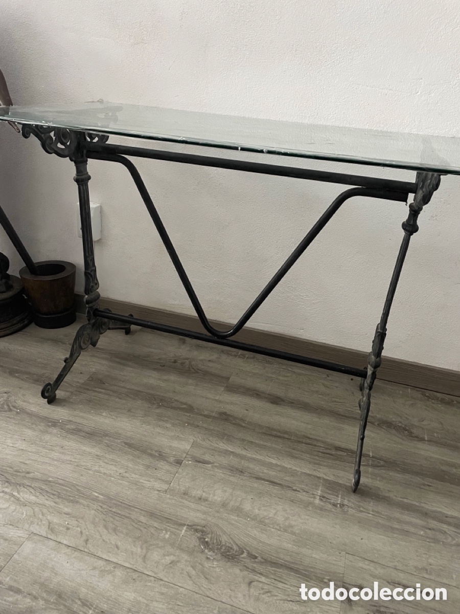 Antig&uuml;edades: Patas mesa hierro forjado - Foto 2