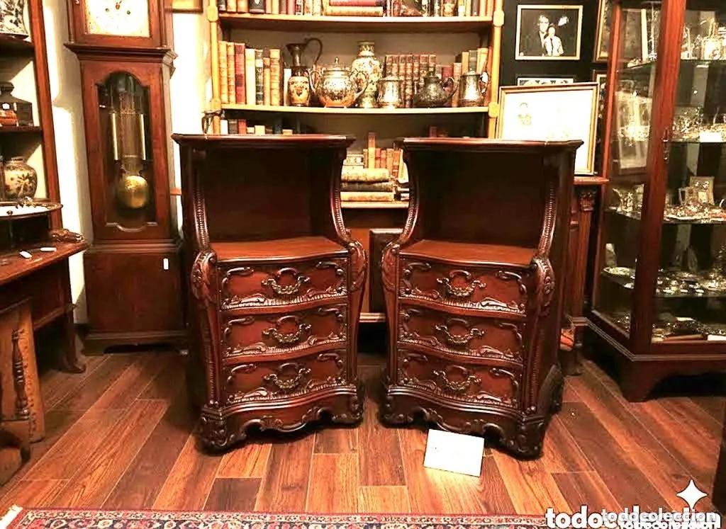 Antig&uuml;edades: Mesillas de Caoba Vintage , Medidas 39x31x65 cm.ENVIO GRATIS. Ver descripci&oacute;n..