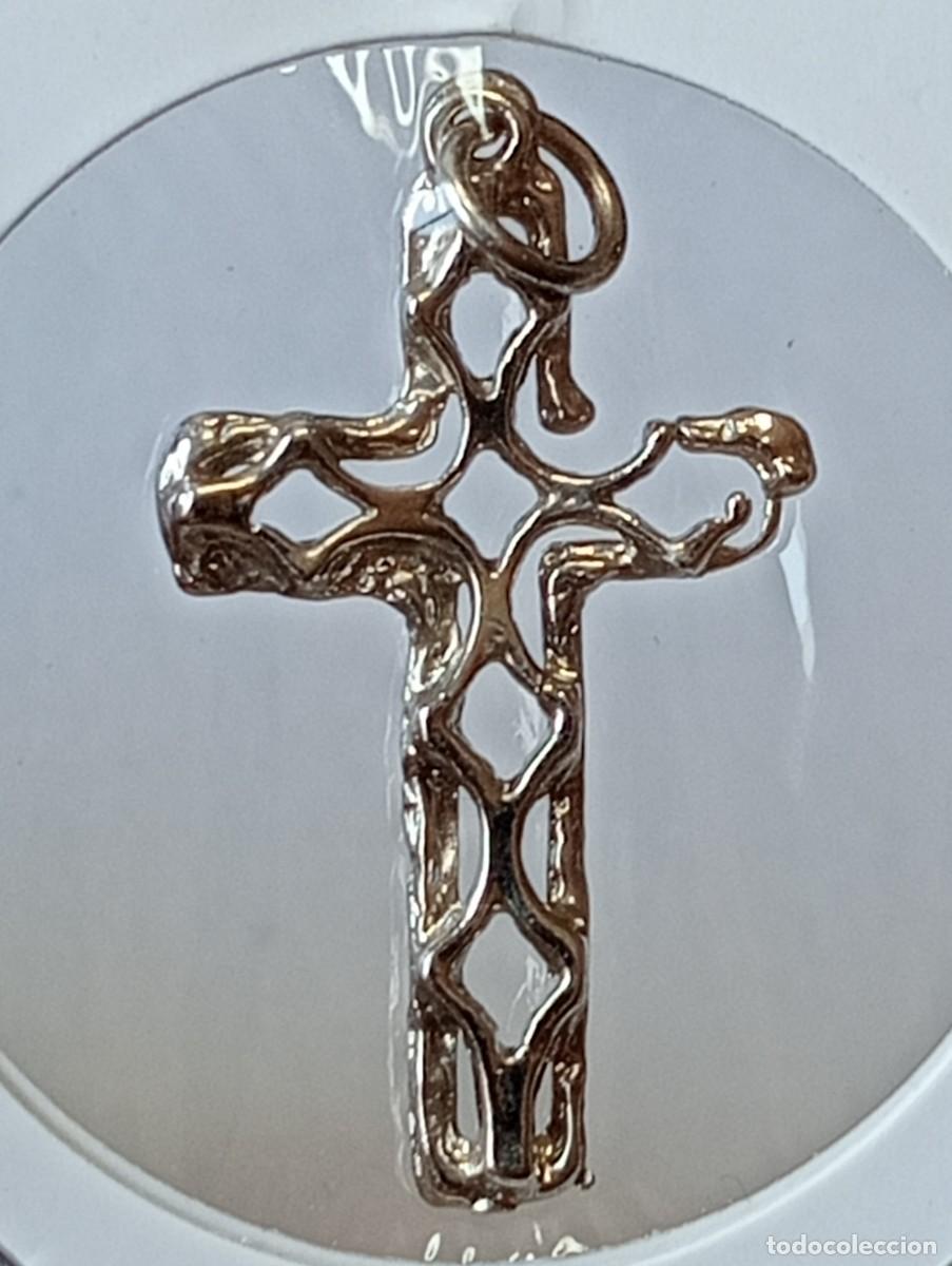 Antig&uuml;edades: MEDALLA RELIGIOSA CRUZ CRUCIFIJO SIN CRISTO SIGLO XX BONITO DISE&Ntilde;O