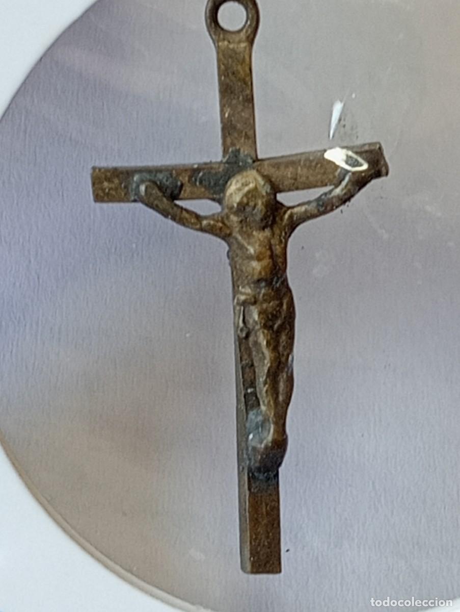 Antig&uuml;edades: MEDALLA RELIGIOSA CRUZ CRUCIFIJO CON CRISTO SIGLO XX BUEN RELIEVE
