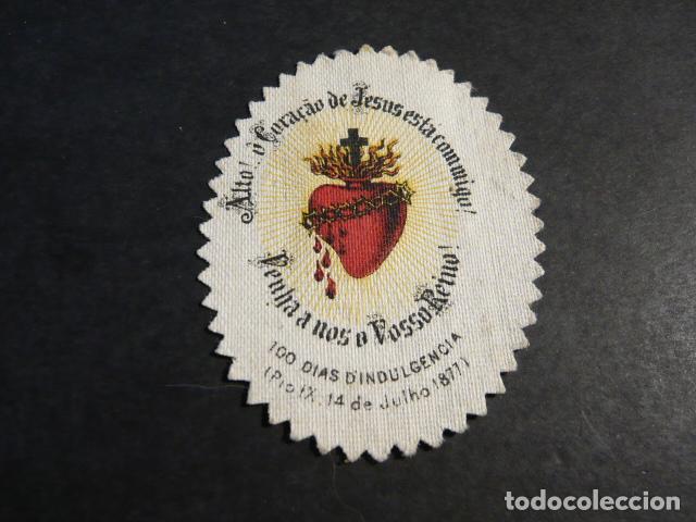 Antiquit&eacute;s: DETENTE SAGRADO CORAZON DE JESUS 4,5 X 5,5 CM