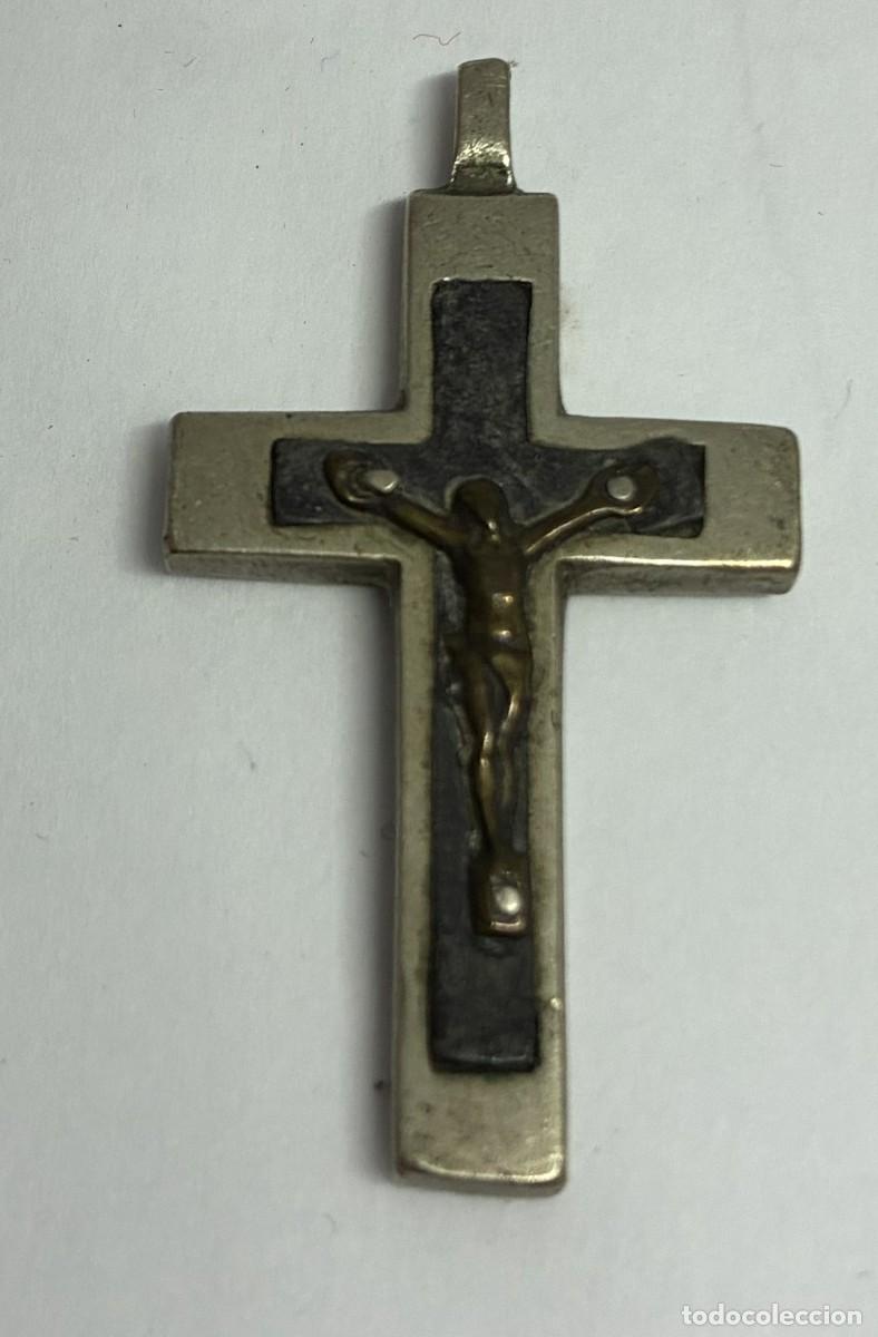 Antig&uuml;edades: CRUCIFIJO ANTIGUO JESUS EN LA CRUZ INCRUSTACI&Oacute;N DE MADERA EBANO S. XIX