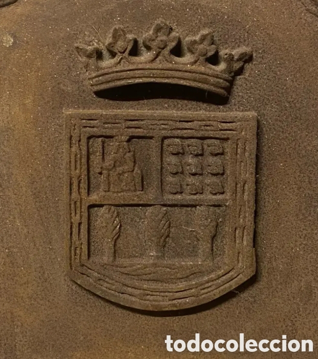 Antiquit&auml;ten: Chapa trasfuego chimenea hierro Escudo Guip&uacute;zcoa siglo XVI Singular a investigar sus nueve Ca&ntilde;ones