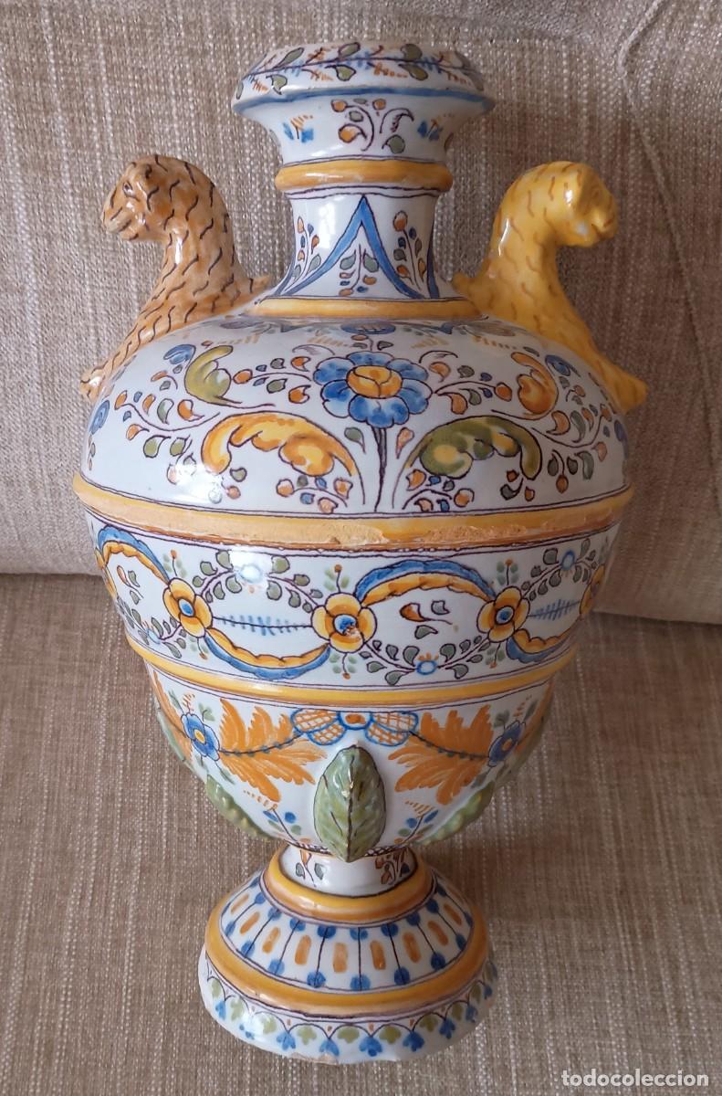 Antiguidades: ANFORA ANTIGUA DE CERAMICA DE TALAVERA
