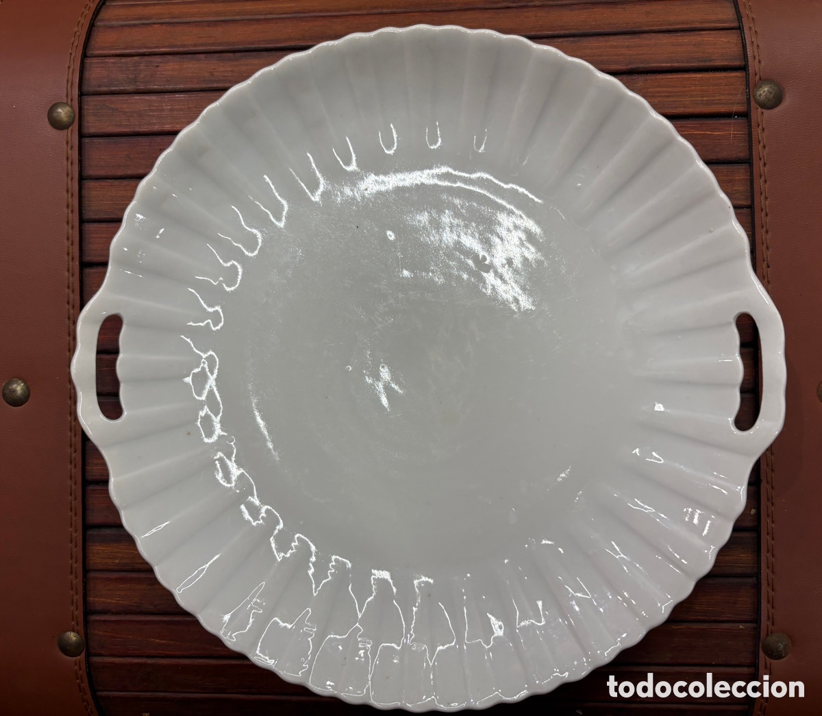 Antiquit&auml;ten: (L925) Plato llano / Fuente 24 cm Porcelana antigua MAH Vigo (Santa Clara)