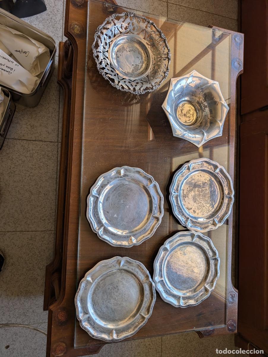 Antig&uuml;edades: Lote de 6 Piezas de Plata de Ley 925 Mexicana &ndash; R.S. Gonz&aacute;lez &ndash; Monterrey &ndash; Platos y Fuente