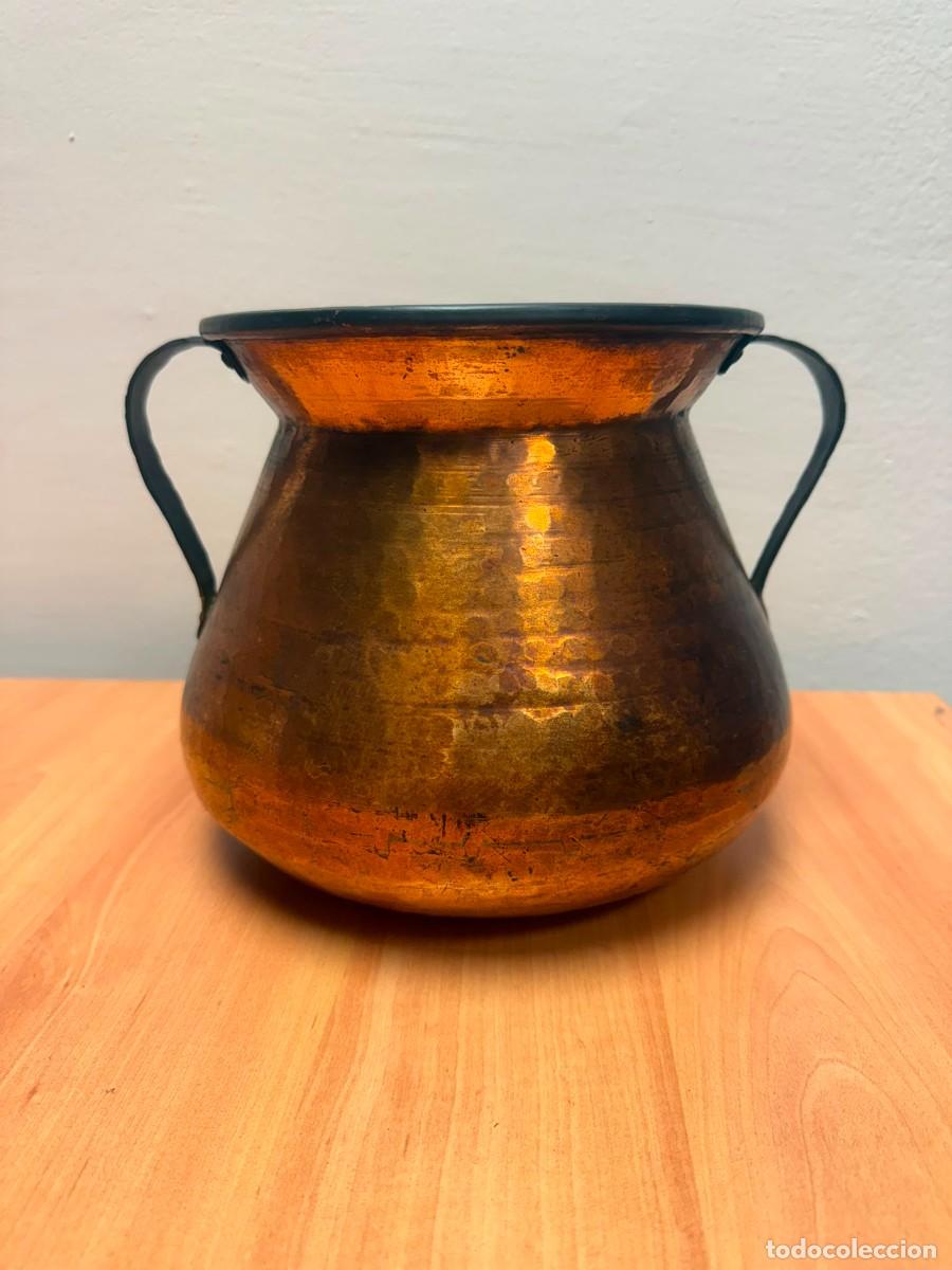 Antig&uuml;edades: ANTIGUO CALDERO - COBRE MACIZO - ARTESANAL