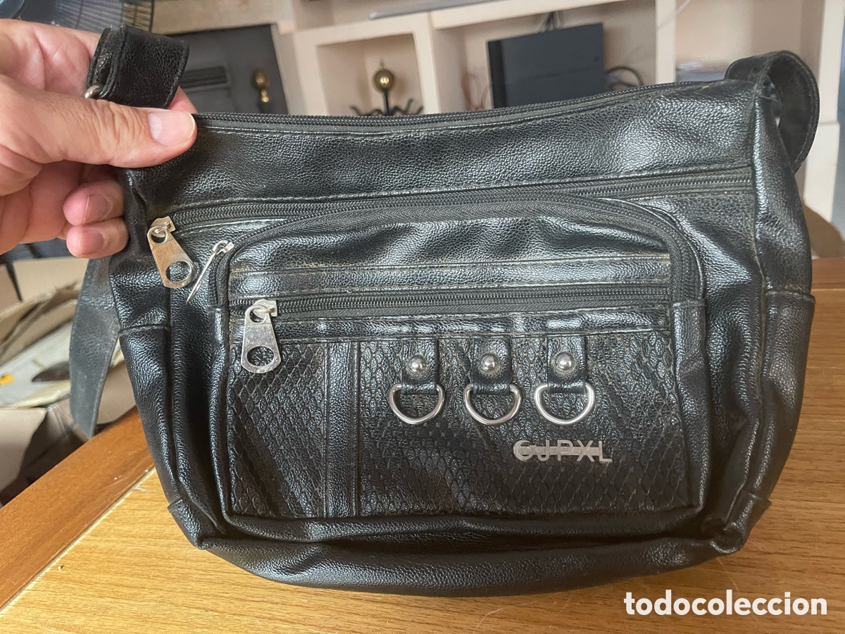 Oggetti Antichi: Bolso bandolera negro GJPXL m&uacute;ltiples bolsillos