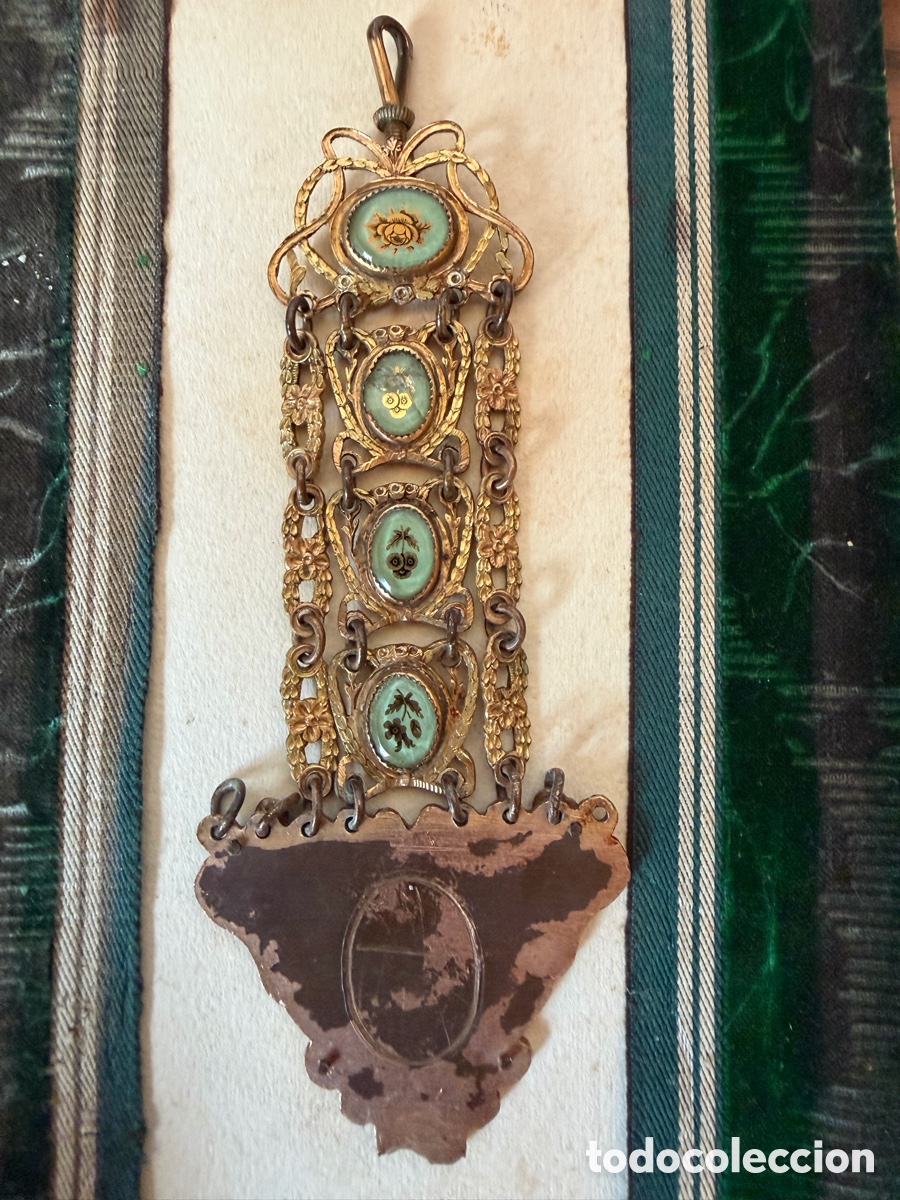 Antig&uuml;edades: chatelaine, catalina, leontina, siglo XVIII, reloj bolsillo