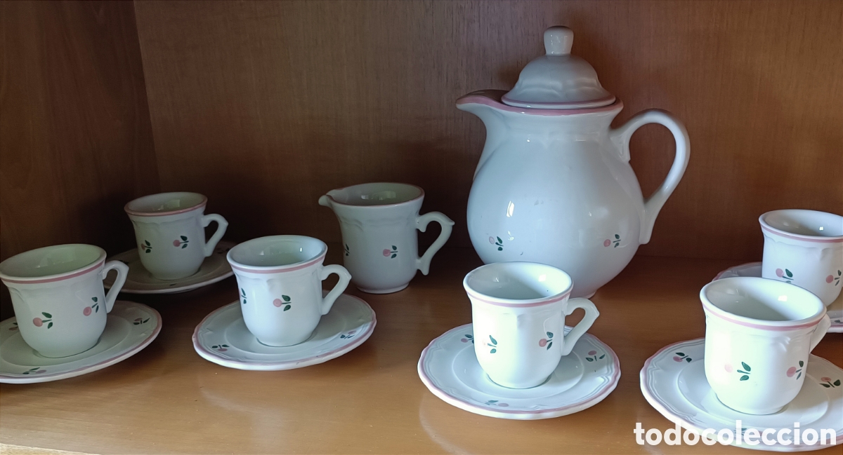 Antig&uuml;edades: Juego de t&eacute;. CERAMICA QUADRIFOGLIO. A&ntilde;os 60