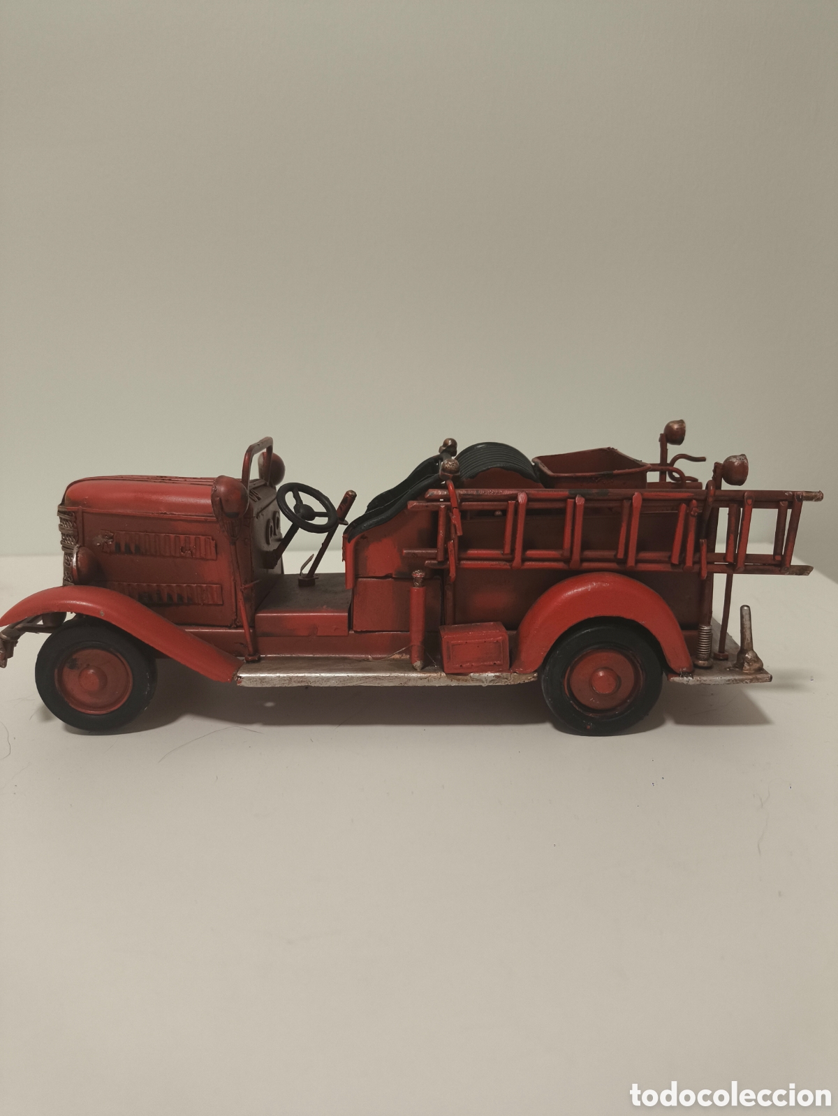 Antig&uuml;edades: Coche bomberos juguete antiguo metal
