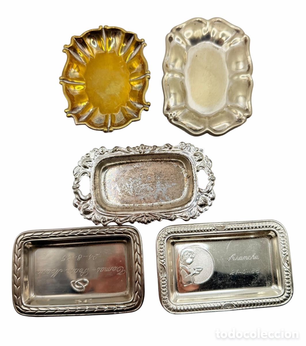 Antiquit&eacute;s: Lote de Bandejas Plateadas