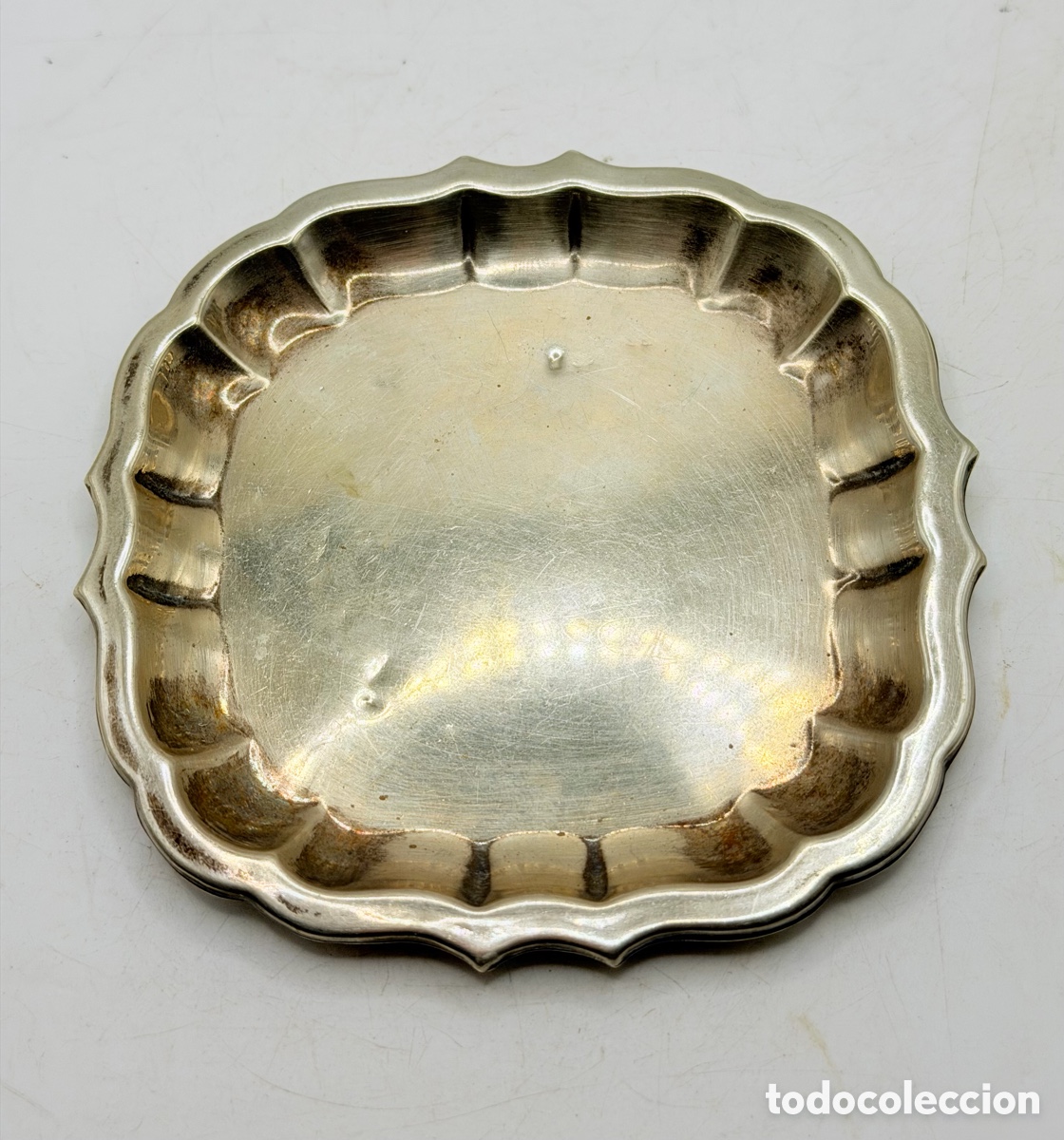 Antig&uuml;edades: Antigua Bandeja Plateada - Foto 2