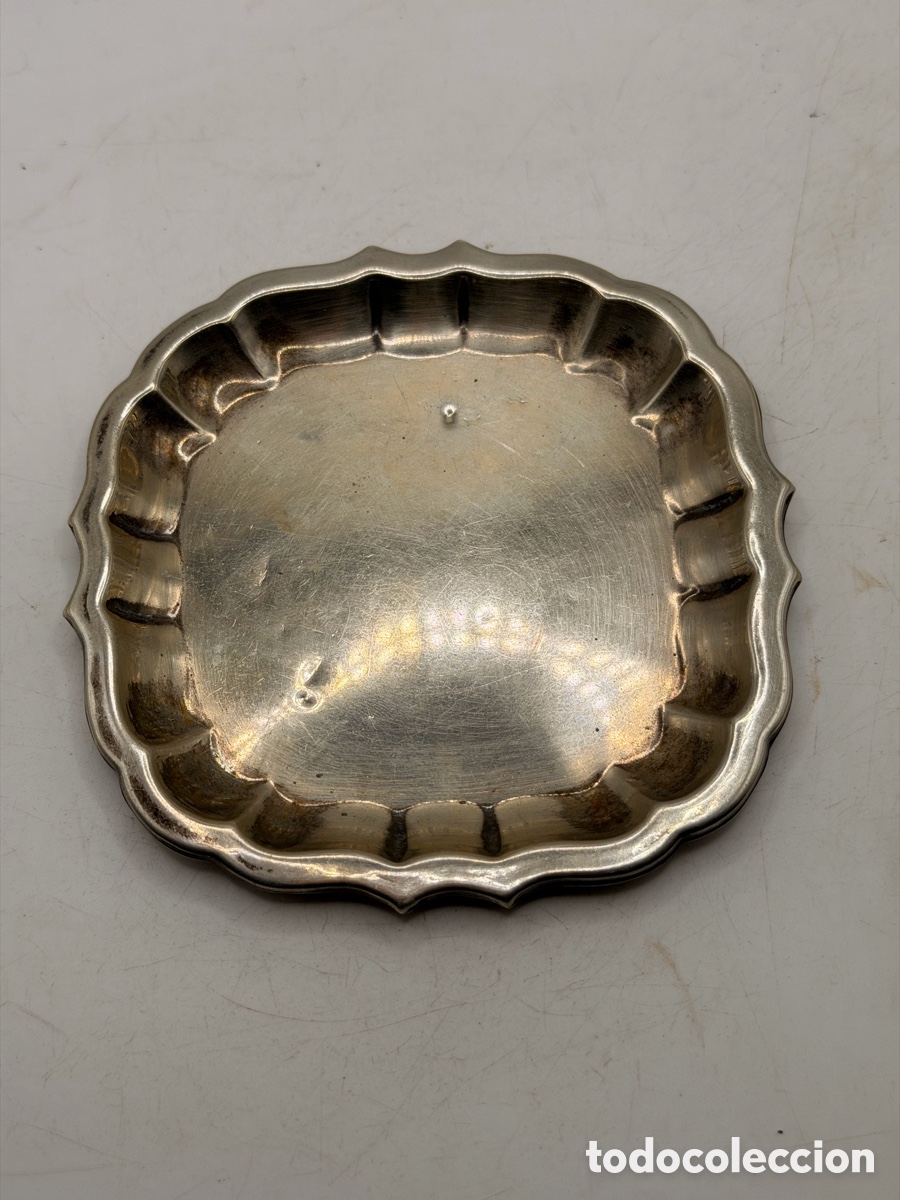Antig&uuml;edades: Antigua Bandeja Plateada - Foto 3