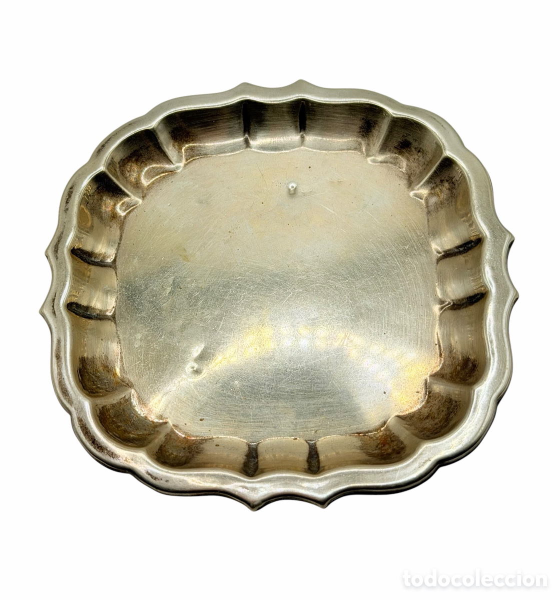 Antig&uuml;edades: Antigua Bandeja Plateada - Foto 1