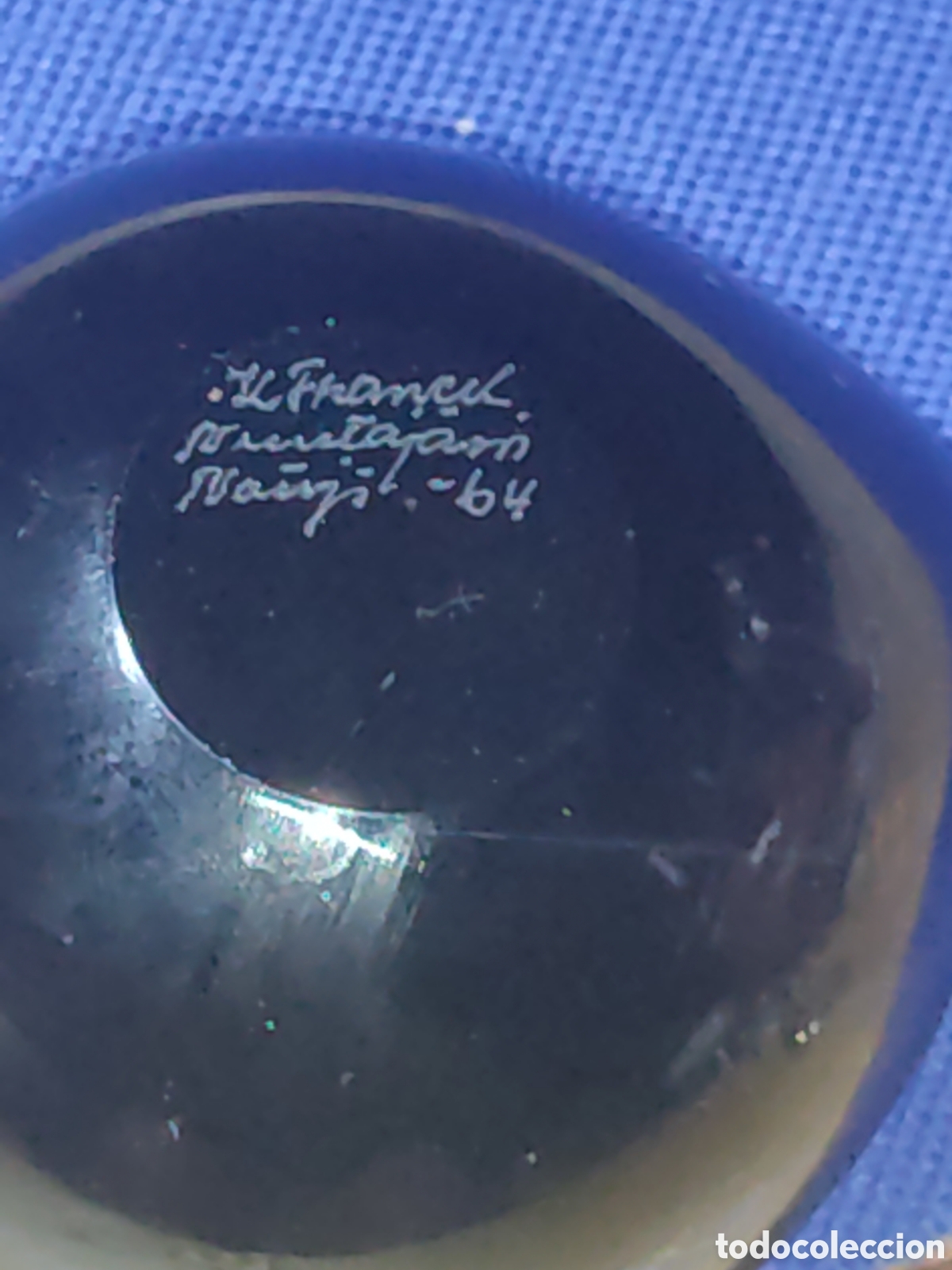 Antig&uuml;edades: Antiguo tintero de cristal de Murano & Firmado