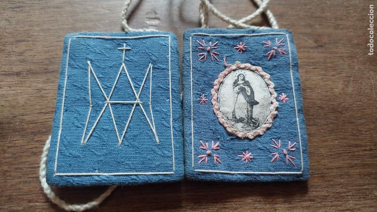 Antiques: Antiguo escapulario Inmaculada