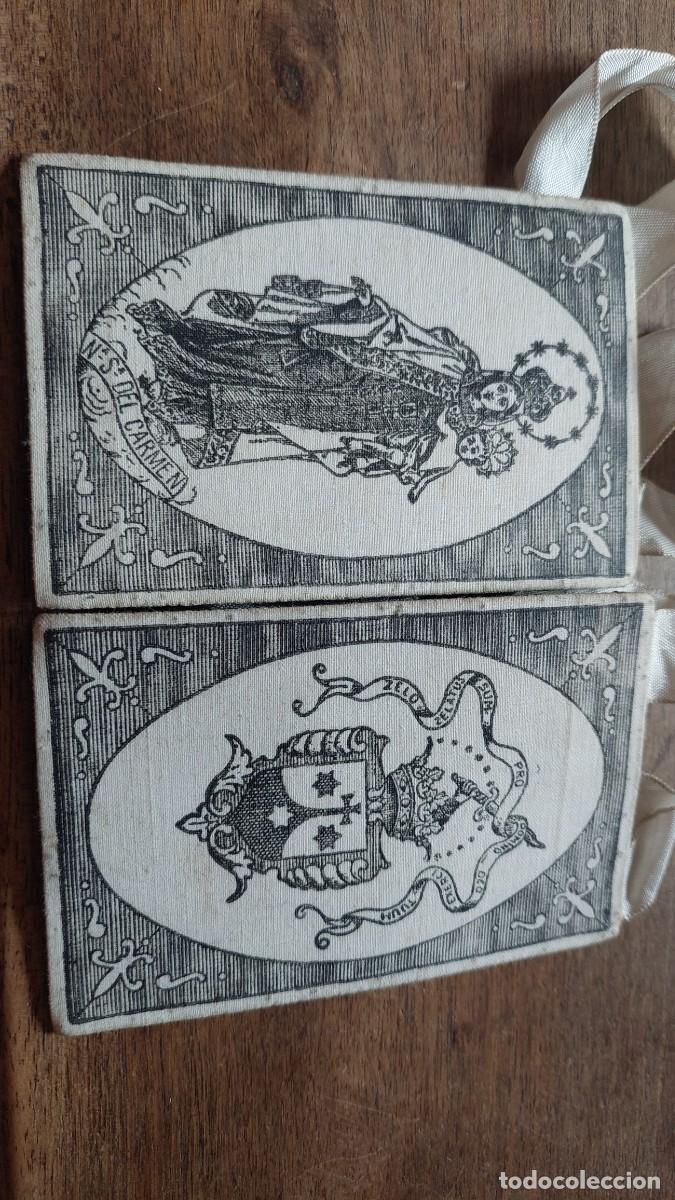 Antig&uuml;edades: Antiguo escapulario Nuestra se&ntilde;ora del Rosario