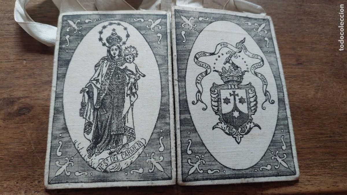 Antig&uuml;edades: Antiguo escapulario Nuestra se&ntilde;ora del Rosario - Foto 1