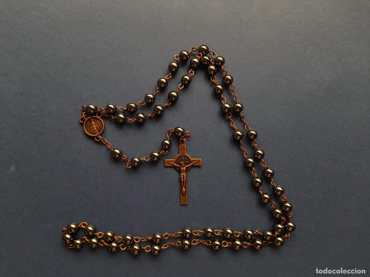 Antig&uuml;edades: Rosario Virgen Medalla Milagrosa hematita