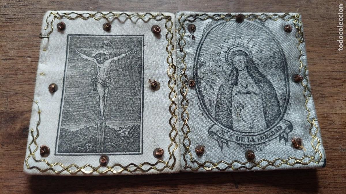 Oggetti Antichi: Antiguo escapulario Nuestra Se&ntilde;ora de la Soledad