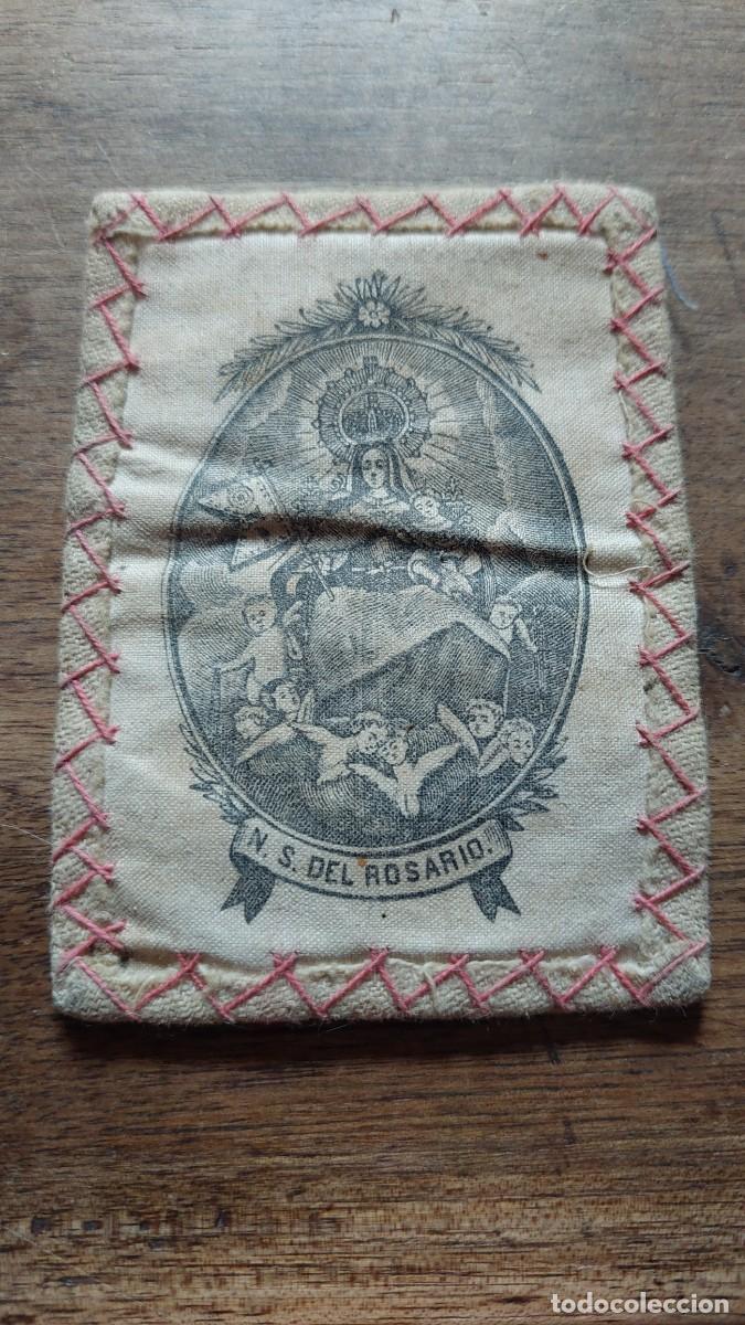 Antig&uuml;edades: Antiguo escapulario Nuestra Se&ntilde;ora del Rosario